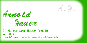 arnold hauer business card